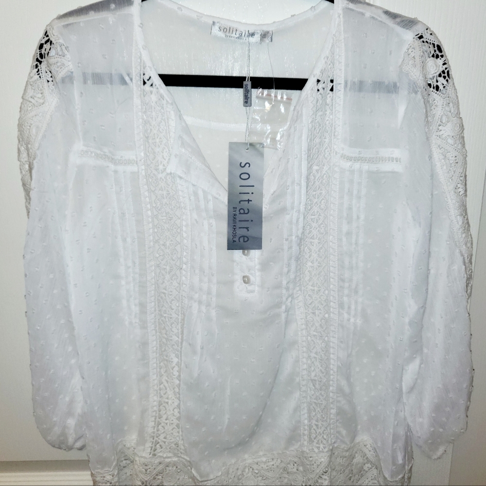Ravi Khosla Sheer White Blouse